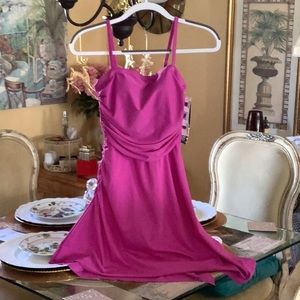 Shore Shapes swim wear 3 ways  ruched pinkish purple NWT 85$ size (8) se…